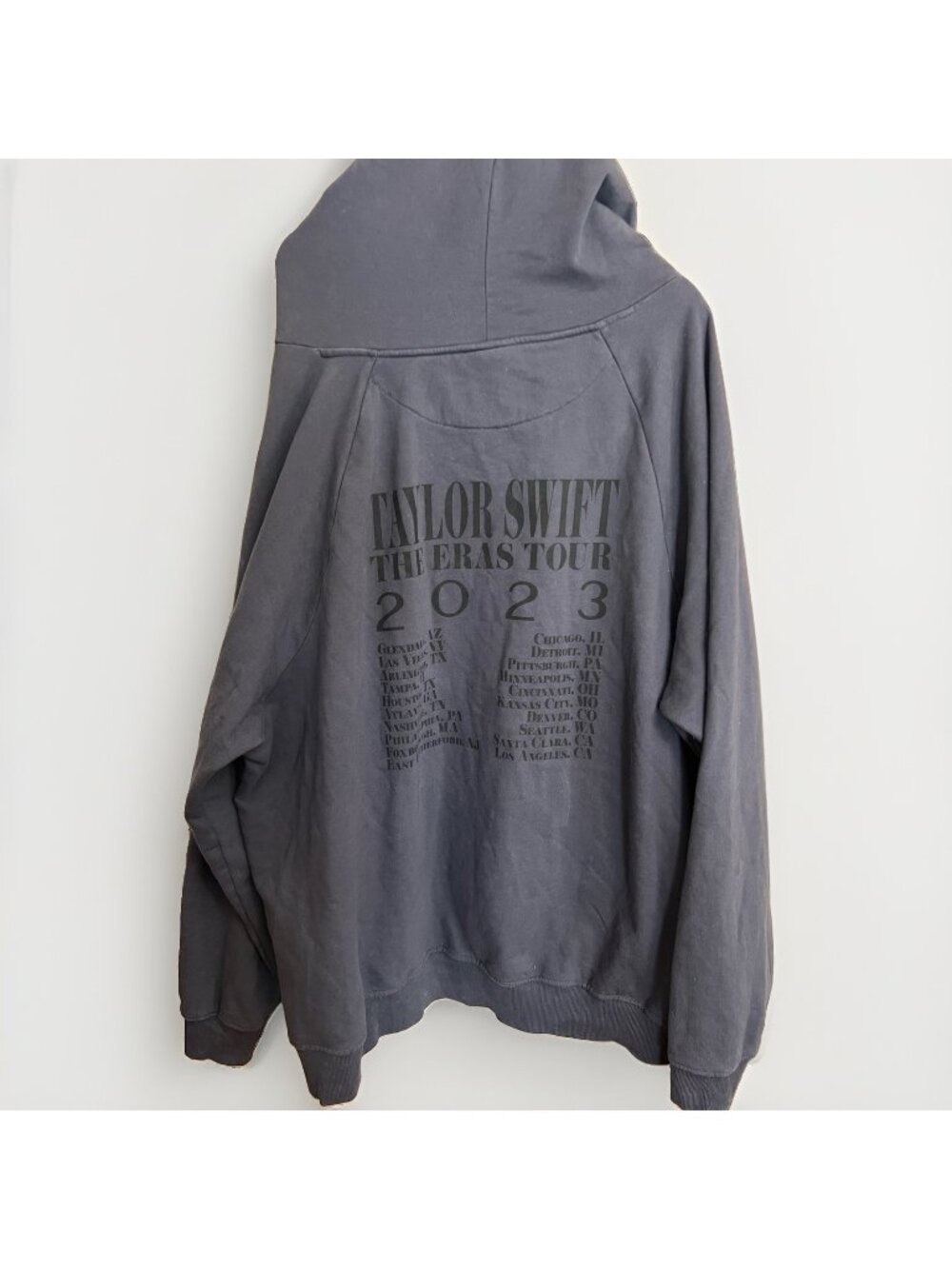 Taylor Swift The Eras Tour 2023 Hoodie Blue Gray Concert Merch 4XL Oversized